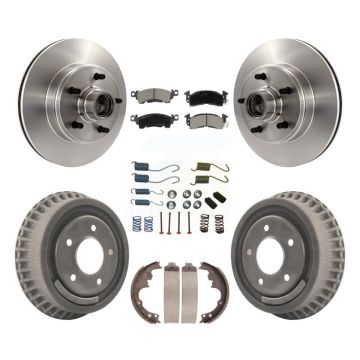 Front Rear Disc Brake Rotor Hub Ceramic Pad Drum Kit (7Pc) For Chevrolet Astro GMC Safari K8C-102743