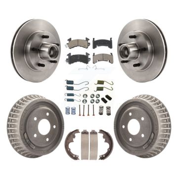Front Rear Disc Brake Rotor Ceramic Pad Drum Kit (7Pc) For Chevrolet S10 GMC Sonoma Jimmy K8C-102744