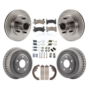 Front Rear Brake Rotor Ceramic Pad Drum Kit (7Pc) For GMC Sonoma Chevrolet S10 Blazer S15 K8C-102745