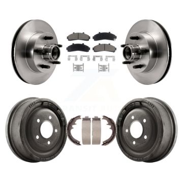 Front Rear Disc Brake Rotors Ceramic Pad Drum Kit For Ford Ranger Mazda B4000 B3000 B2500 K8C-102763