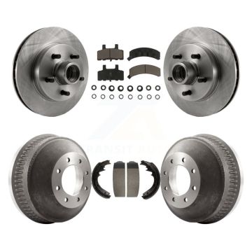 Front Rear Brake Rotor Ceramic Pad & Drum Kit For C1500 Suburban Chevrolet GMC GAS engine K8C-102777