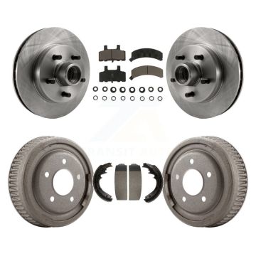 Front Rear Disc Brake Rotor Ceramic Pad & Drum Kit For GMC Yukon Chevrolet C1500 Suburban K8C-102778