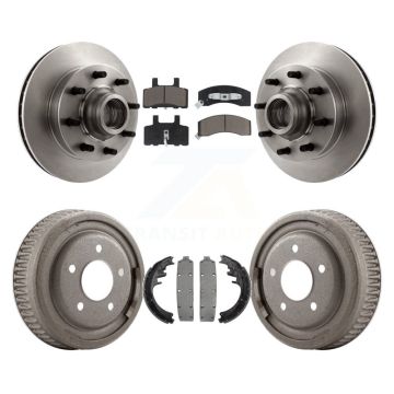 Front Rear Brake Rotors Ceramic Pad & Drum Kit For Chevrolet C1500 Suburban DIESEL engine K8C-102780