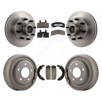 Front Rear Disc Brake Rotor Ceramic Pad & Drum Kit For GMC Yukon Chevrolet C1500 Suburban K8C-102785