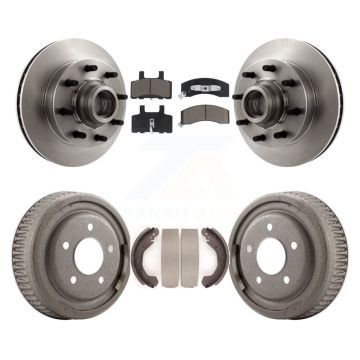 Front Rear Brake Rotors Ceramic Pad & Drum Kit For 95-97 GMC Yukon RWD with DIESEL engine K8C-102786