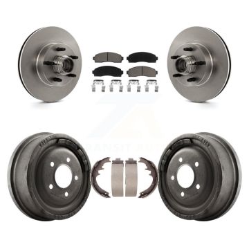 Front Rear Brake Rotors Ceramic Pad Drum Kit For 06-09 Ford Ranger With 10" Diameter K8C-102789
