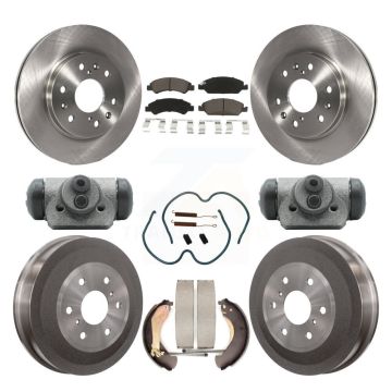 Front Rear Brake Rotor Ceramic Pad Drum Kit (9Pc) For Chevrolet Silverado 1500 GMC Sierra K8C-102856