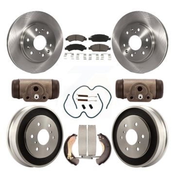 Front Rear Brake Rotor Ceramic Pad Drum Kit (9Pc) For Chevrolet Silverado 1500 GMC Sierra K8C-102859
