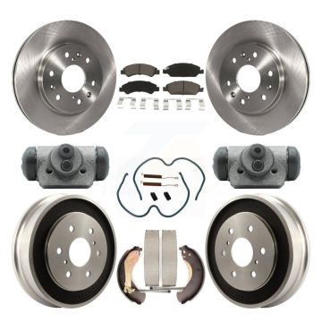 Front Rear Brake Rotor Ceramic Pad Drum Kit (9Pc) For Chevrolet Silverado 1500 GMC Sierra K8C-102860