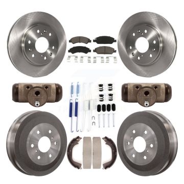 Front Rear Brake Rotor Ceramic Pad Drum Kit (9Pc) For GMC Sierra 1500 Chevrolet Silverado K8C-102864