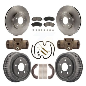 Front Rear Brake Rotor Ceramic Pad & Drum Kit (9Pc) For Pontiac Montana Chevrolet Venture K8C-102894