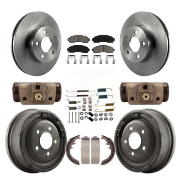 Front Rear Disc Brake Rotors Ceramic Pads And Drum Kit (9Pc) For Ford Ranger Mazda B4000 K8C-102927