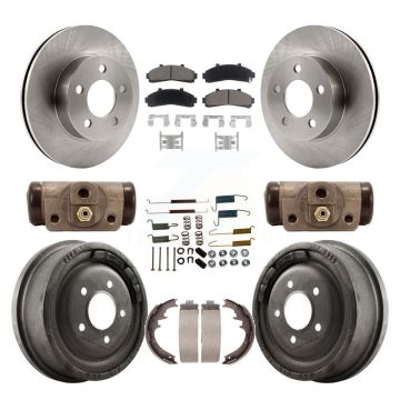 Front Rear Brake Rotor Ceramic Pad & Drum Kit (9Pc) For Ford Ranger Mazda B4000 B3000 4WD K8C-102944