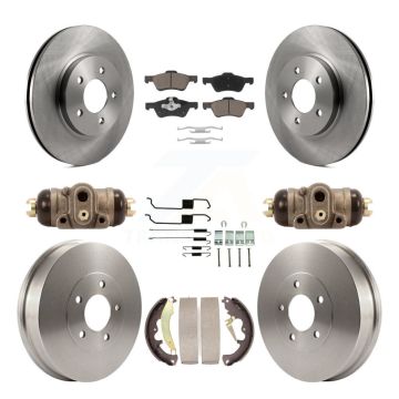 Front Rear Brake Rotors Ceramic Pad & Drum Kit (9Pc) For 2007 Ford Escape Mercury Mariner K8C-102949
