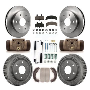 Front Rear Disc Brake Rotors Ceramic Pads And Drum Kit (9Pc) For Chevrolet K1500 K8C-102954