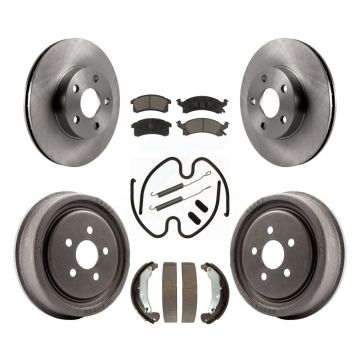 Front Rear Brake Rotors Ceramic Pad Drum Kit (7Pc) For Pontiac Sunfire Chevrolet Cavalier K8C-103058