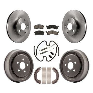 Front Rear Disc Brake Rotors Ceramic Pads And Drum Kit (7Pc) For Chevrolet Cavalier K8C-103059