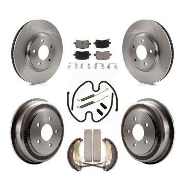 Front Rear Disc Brake Rotors Ceramic Pads And Drum Kit (7Pc) For Chevrolet Malibu K8C-103063