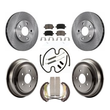 Front Rear Disc Brake Rotors Ceramic Pads And Drum Kit (7Pc) For Chevrolet Malibu K8C-103066