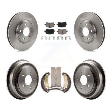 Front Rear Disc Brake Rotors Ceramic Pads And Drum Kit For Chevrolet Malibu K8C-103068