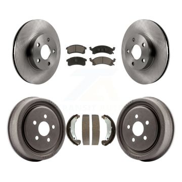 Front Rear Disc Brake Rotor Ceramic Pad & Drum Kit For Pontiac Sunfire Chevrolet Cavalier K8C-103073