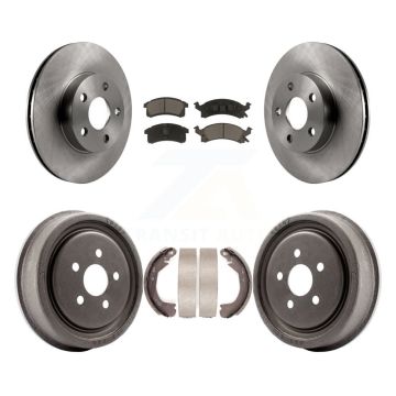 Front Rear Disc Brake Rotors Ceramic Pads And Drum Kit For Chevrolet Cavalier K8C-103075