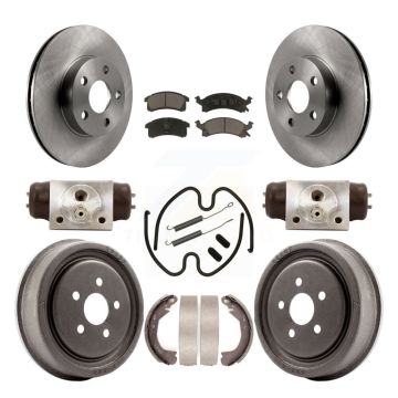 Front Rear Disc Brake Rotors Ceramic Pads And Drum Kit (9Pc) For Chevrolet Cavalier K8C-103078