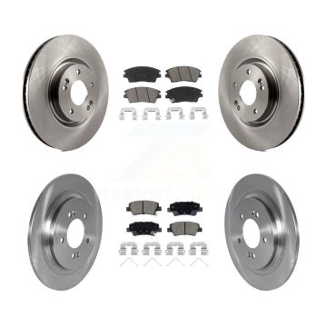 Front Rear Brake Rotor Ceramic Pad Kit For 17-22 Kia Sportage With Electric Parking K8C-103091
