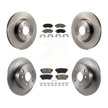 Front Rear Brake Rotors Ceramic Pad Kit For 19-20 Nissan Altima With Manual Parking K8C-103094