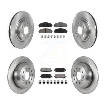 Front Rear Disc Brake Rotors And Ceramic Pads Kit For 2018-2020 Jeep Wrangler Sport K8C-103095