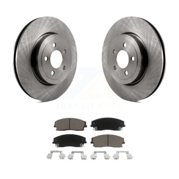 Front Brake Rotor Ceramic Pad Kit For 15-18 Dodge Charger With 345mm Diameter K8C-103114