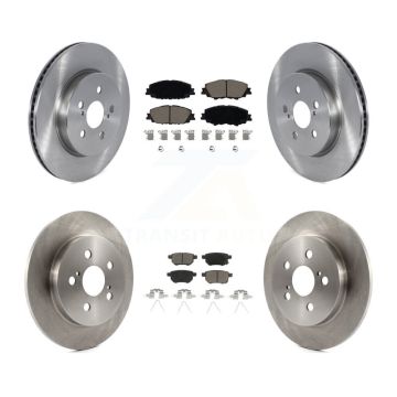 Front Rear Disc Brake Rotors And Ceramic Pad Kit For 2020-2022 Toyota Corolla Prius Prime K8C-103138