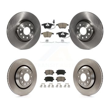 Front Rear Disc Brake Rotors And Ceramic Pads Kit For Volkswagen CC K8C-103140