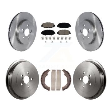 Front Rear Disc Brake Rotors Ceramic Pads And Drum Kit For 2019 Toyota Corolla 2.0L K8C-103147