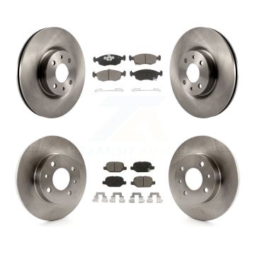 Front Rear Disc Brake Rotors And Ceramic Pads Kit For Fiat 500 K8C-103173