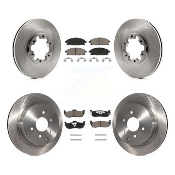 Front Rear Disc Brake Rotors And Ceramic Pads Kit For 2004 Nissan Pathfinder From 08 04 K8C-103185