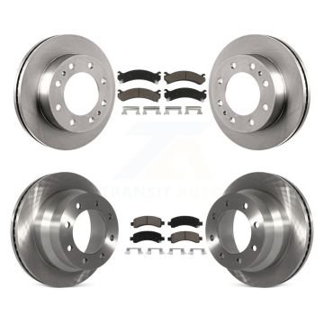 Front Rear Disc Brake Rotors And Ceramic Pads Kit For Chevrolet Express 4500 K8C-103193