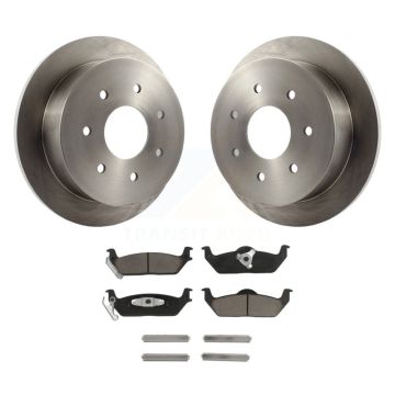 Rear Brake Rotors Ceramic Pad Kit For Ford F-150 With Solid 7 Lug Wheels K8C-103200