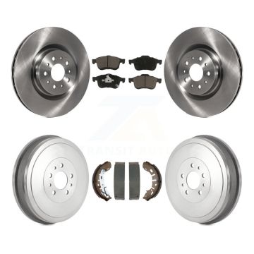Front Rear Disc Brake Rotors Ceramic Pads And Drum Kit For 2015-2021 Ram ProMaster City K8C-103212
