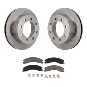 Rear Brake Rotors & Ceramic Pad Kit For 10-11 Chevrolet Express 4500 3.20" Overall Height K8C-103250