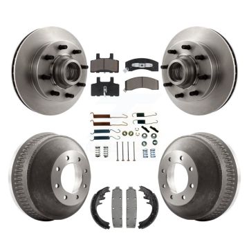 Front Rear Disc Brake Rotor Ceramic Pad & Drum Kit (7Pc) For C1500 Suburban Chevrolet GMC K8C-103266