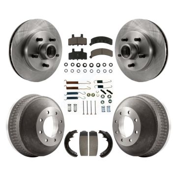 Front Rear Disc Brake Rotor Ceramic Pad & Drum Kit (7Pc) For C1500 Suburban Chevrolet GMC K8C-103267