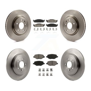 Front Rear Brake Rotor & Ceramic Pad Kit For 2015 Ford Explorer Without Heavy Duty Brakes K8C-103292