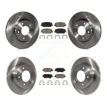 Front Rear Brake Rotor & Ceramic Pad Kit For 2014 Kia Forte LX Without 15" Factory Wheels K8C-103297