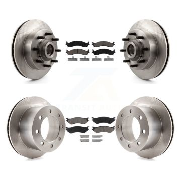Front Rear Disc Brake Rotors And Ceramic Pads Kit For 2001-2002 Dodge Ram 2500 K8C-103327