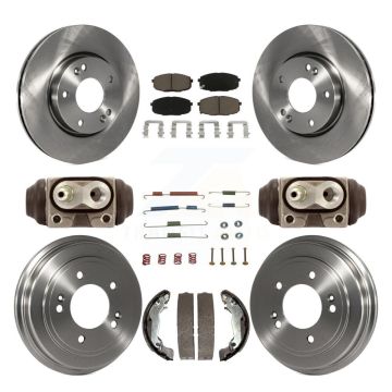Front Rear Disc Brake Rotors Ceramic Pads And Drum Kit (9Pc) For Hyundai Elantra K8C-103330