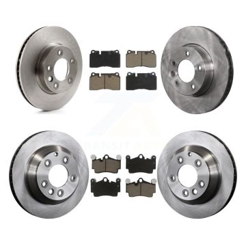 Front Rear Disc Brake Rotors And Ceramic Pads Kit (6Pc) For Volkswagen Touareg K8C-103369