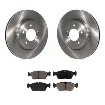 Front Brake Rotors Ceramic Pad Kit For 2001-2005 BMW 320i With 325mm Diameter Rotor K8C-103371