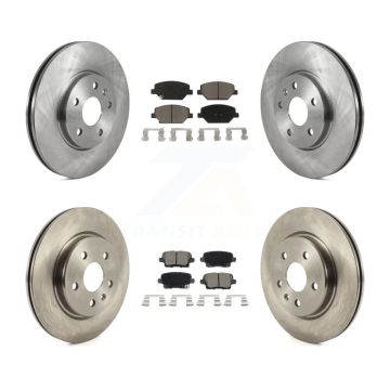 Front Rear Disc Brake Rotors And Ceramic Pads Kit For 2019 Cadillac XT4 K8C-103424