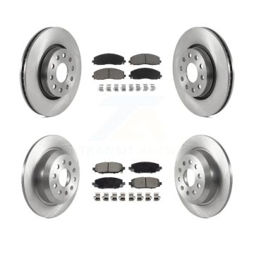Front Rear Disc Brake Rotors And Ceramic Pads Kit For 2018-2020 Jeep Wrangler Rubicon K8C-103425